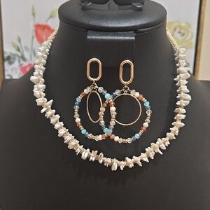 Chic Beaded Necklace and Earring Set